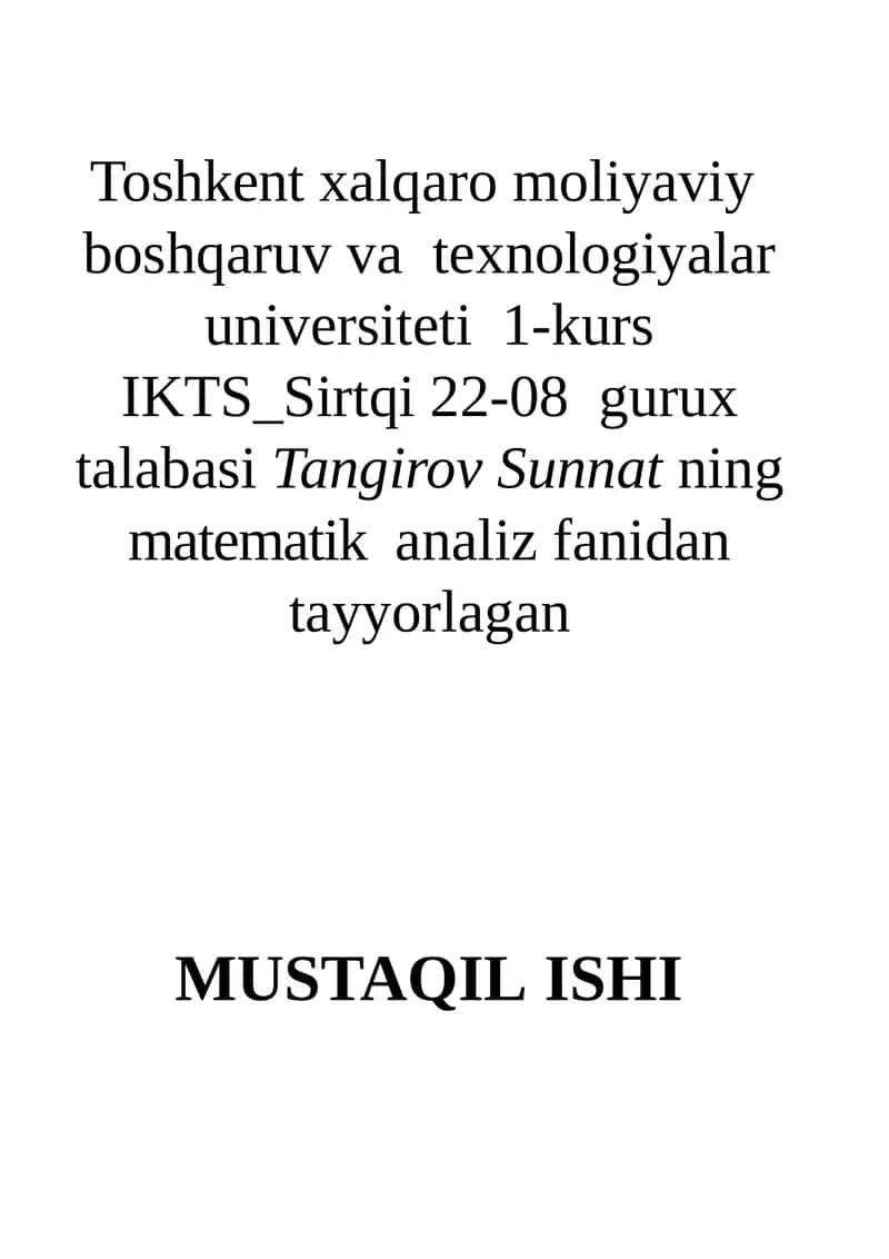 Chiziqli algebraik tenglamalar sistemasivaularni yechish usullari 1