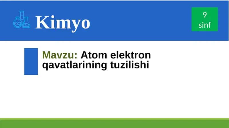 Atomelektron qavatlarining tuzilishi 1