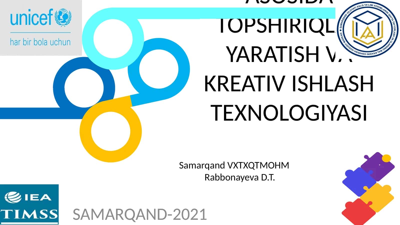 TIMSS DASTURI ASOSIDA TOPSHIRIQLAR YARATISH VA KREATIV ISHLASH TEXNOLOGIYASI 1
