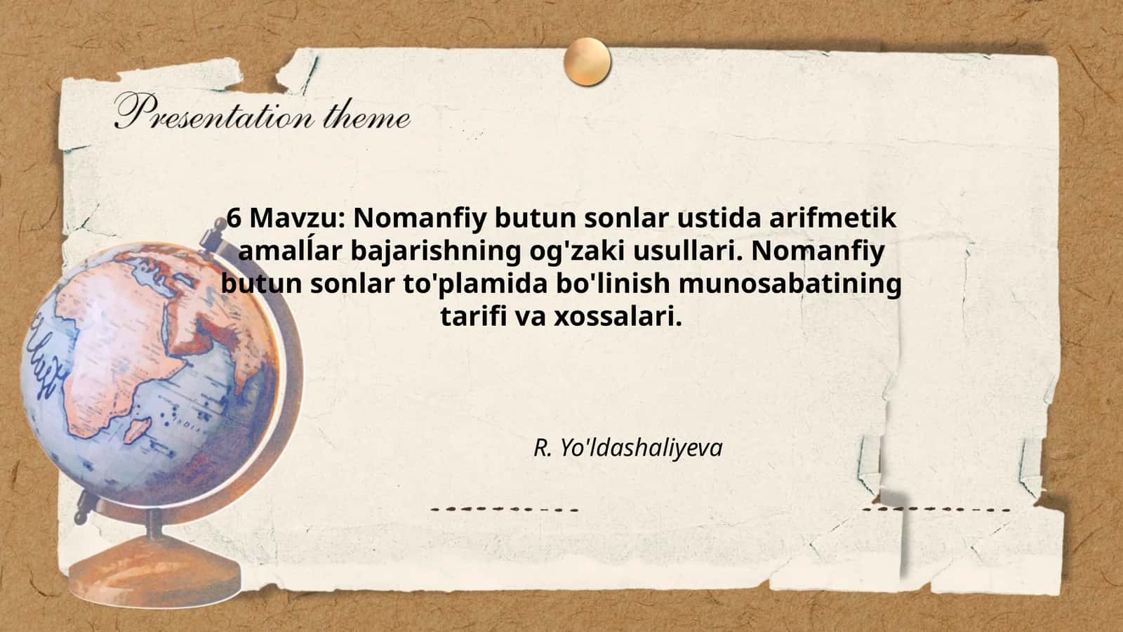 Nomanfiy butun sonlar ustida arifmetik amalĺar bajarishning og'zaki usullari 1