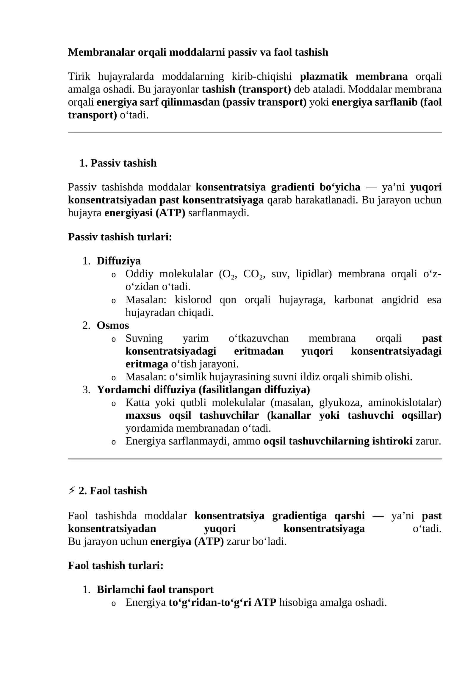 Passiv tashish 1