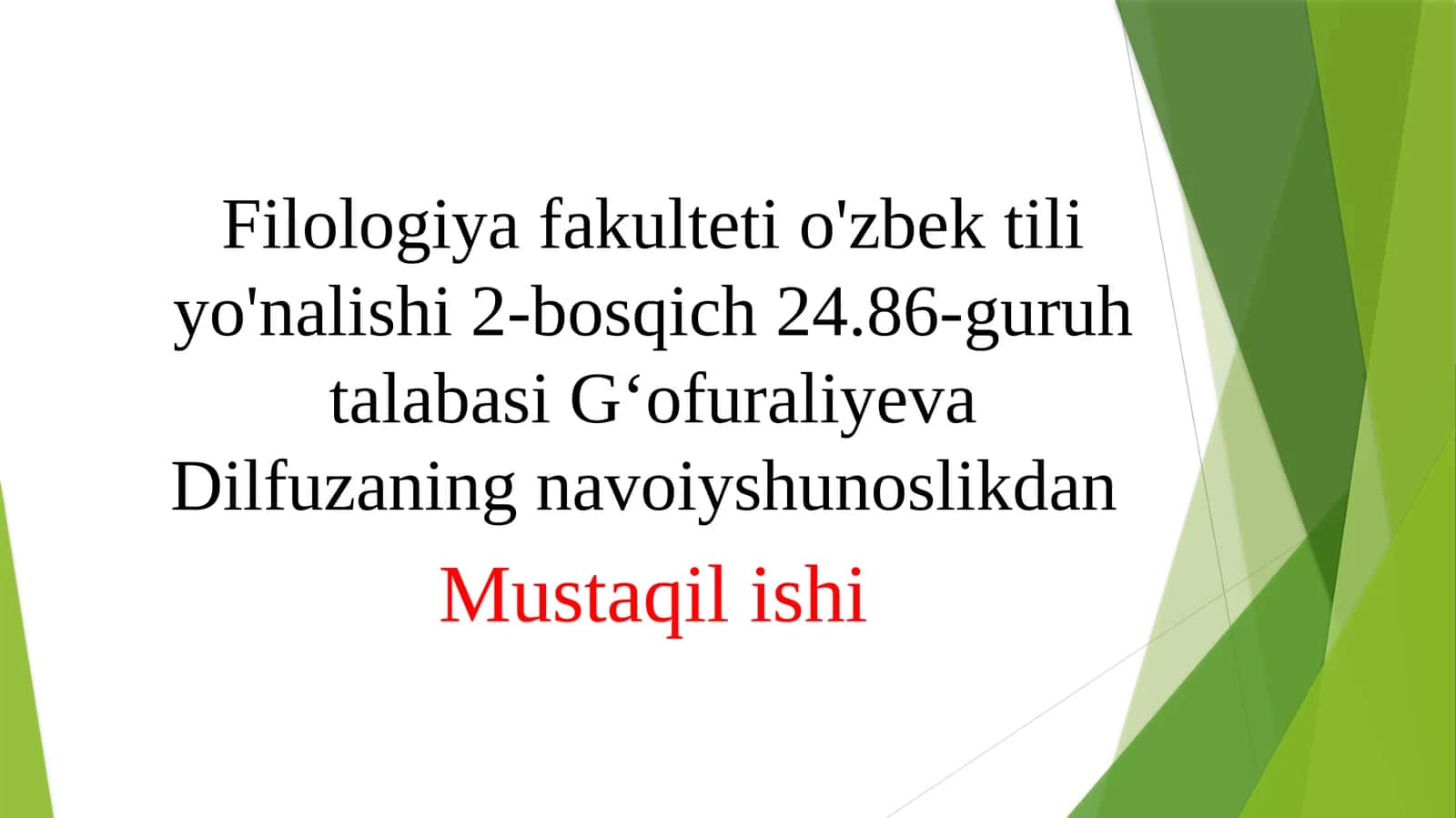 "Nasoyim ul-muhabbat" 1