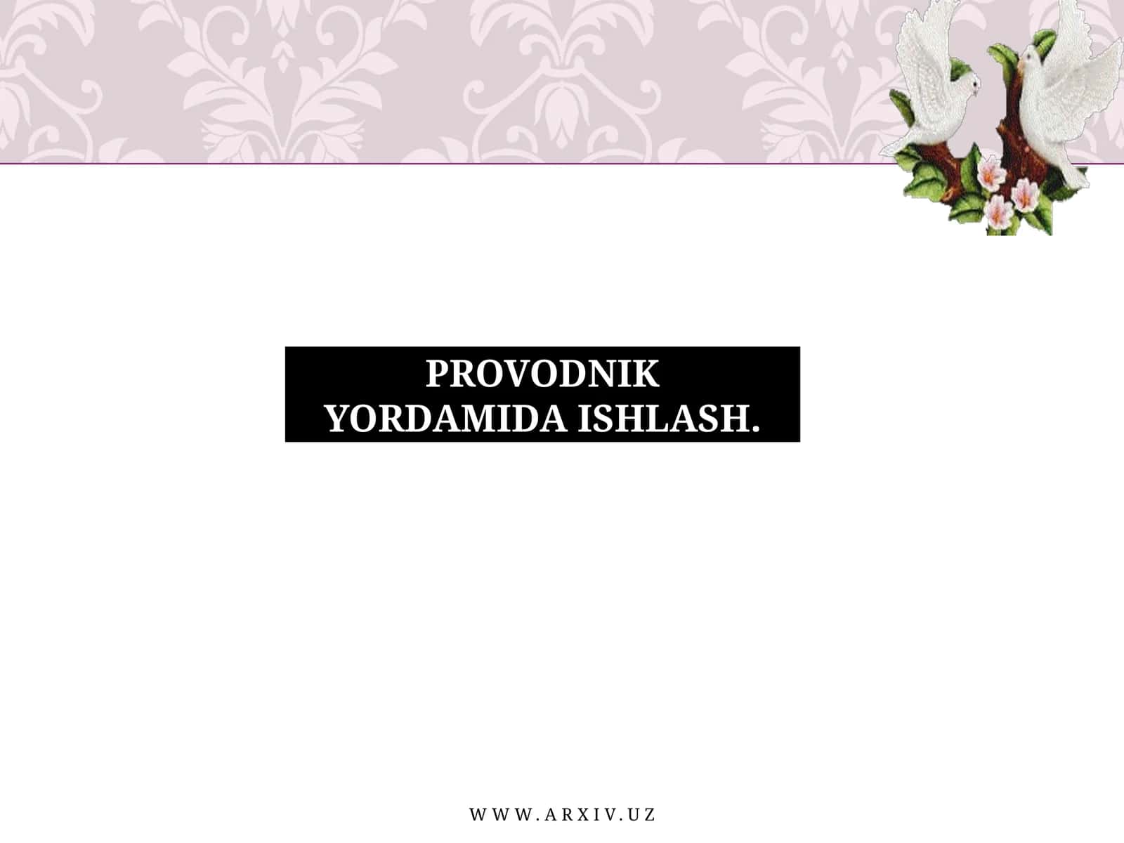 Provodnik Yordamida Ishlash 1
