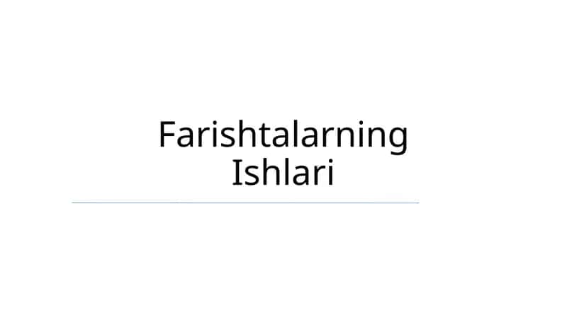 Farishtalarning Ishlari 1