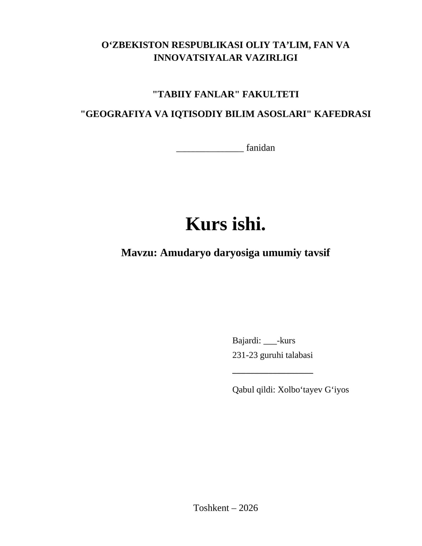 Amudaryo daryosiga umumiy tavsif 1