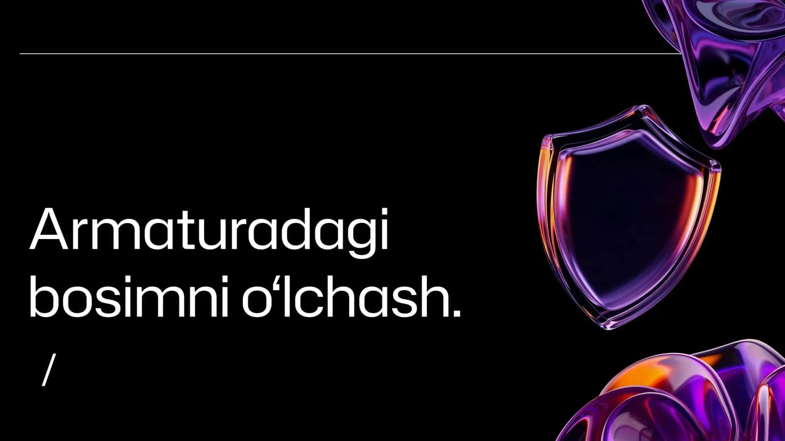 Armaturadagi bosimni o‘lchash 1