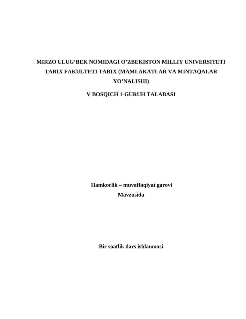 5-sinf. 2-dars ishlanma - Hamkorlik – muvaffaqiyat garovi 1