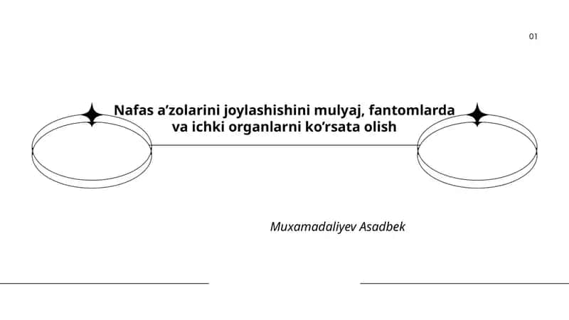 Nafas a’zolarini joylashishini mulyaj, fantomlarda va ichki organlarni ko’rsata olish 1