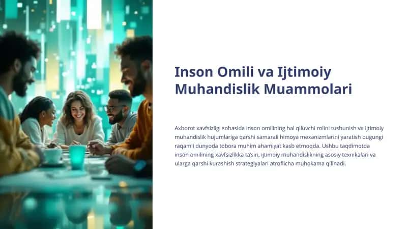 Ijtimoiy Muhandislik Muammolari 1