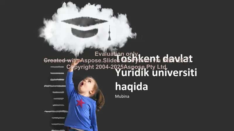 Toshkent davlat yuridik universiteti haqida taqdimot 1