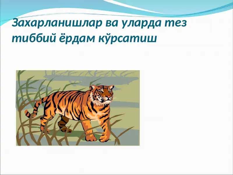 Захарланишлар ва уларда тез тиббий ёрдам кўрсатиш 1