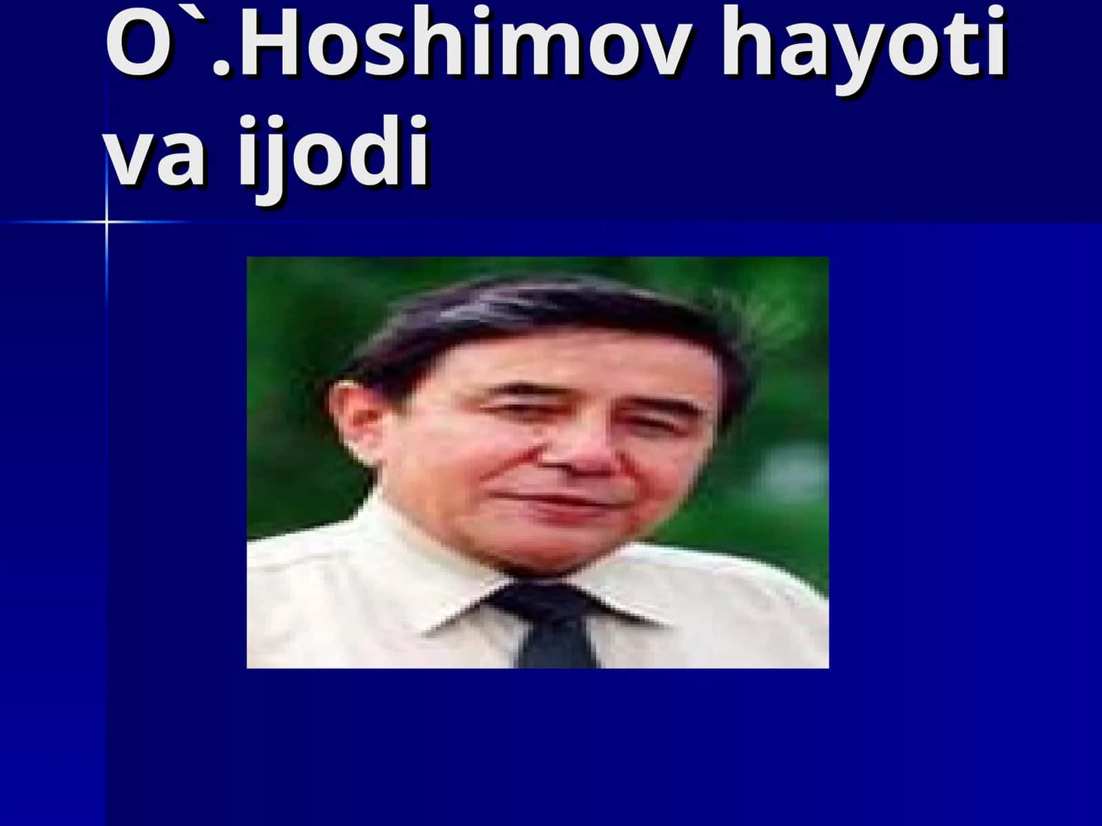 O`.Hoshimov hayoti va ijodi 1