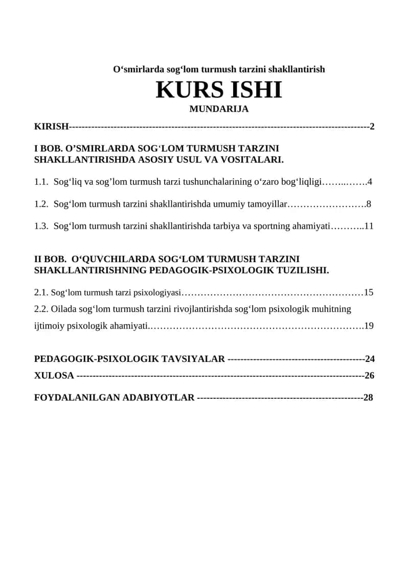 O‘smirlarda sog‘lom turmush tarzini shakllantirish 1