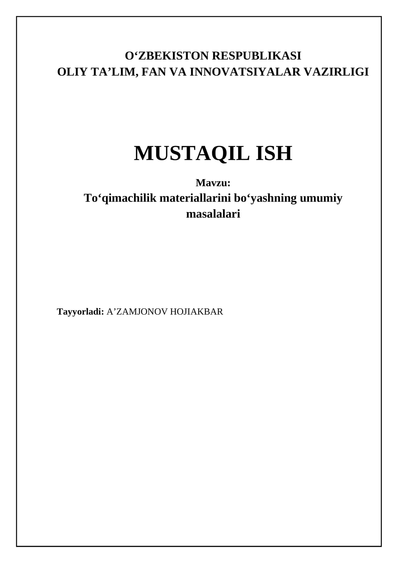 Toʻqimachilik materiallarini boʻyashning umumiy masalalari 1