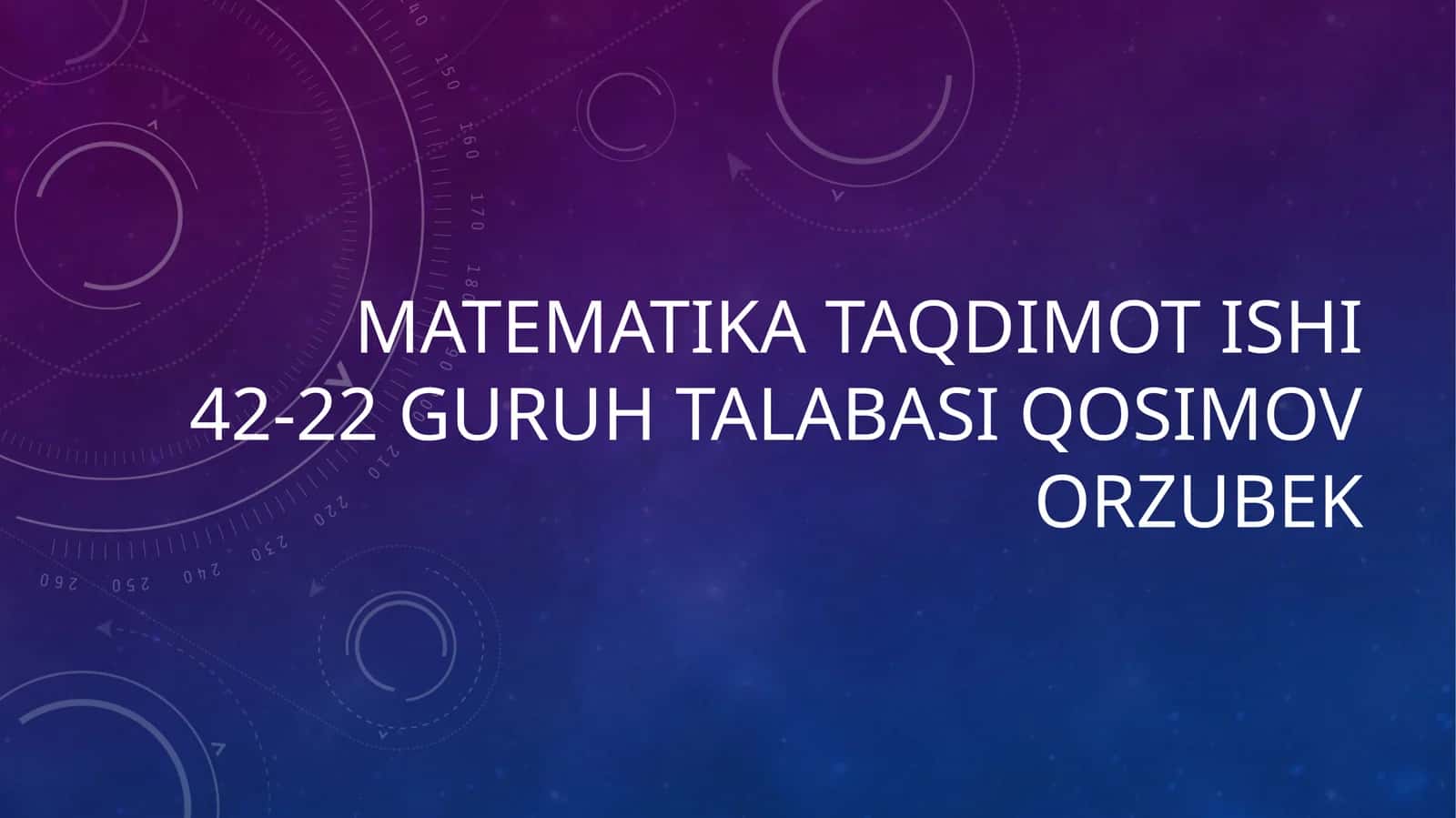 Vektorlar Ustida chiziqli amallar bajarish. VektorNing o‘qdagi proyeksiyasi. Yo‘naltiruvchi sinuslar 1