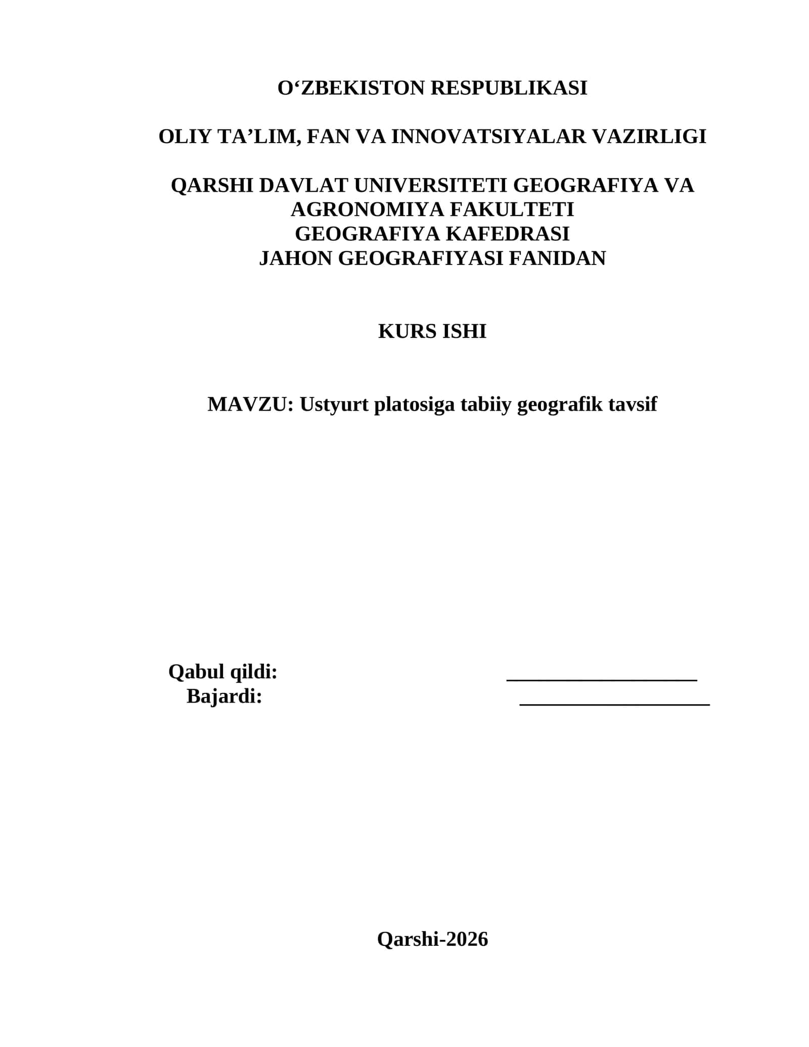 Ustyurt platosiga tabiiy geografik tavsif 1