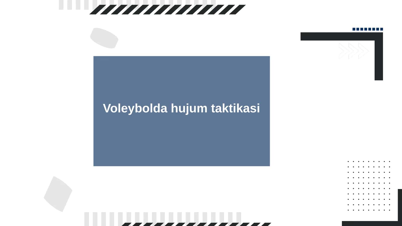 Voleybolda hujum taktikasi 1