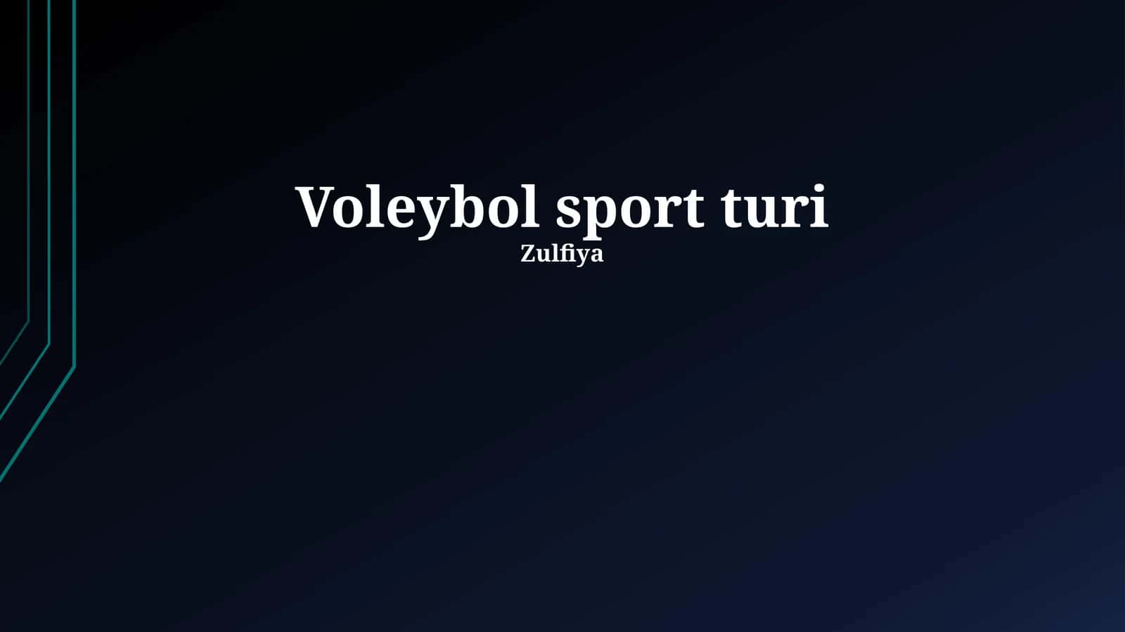 Voleybol sport turi 1