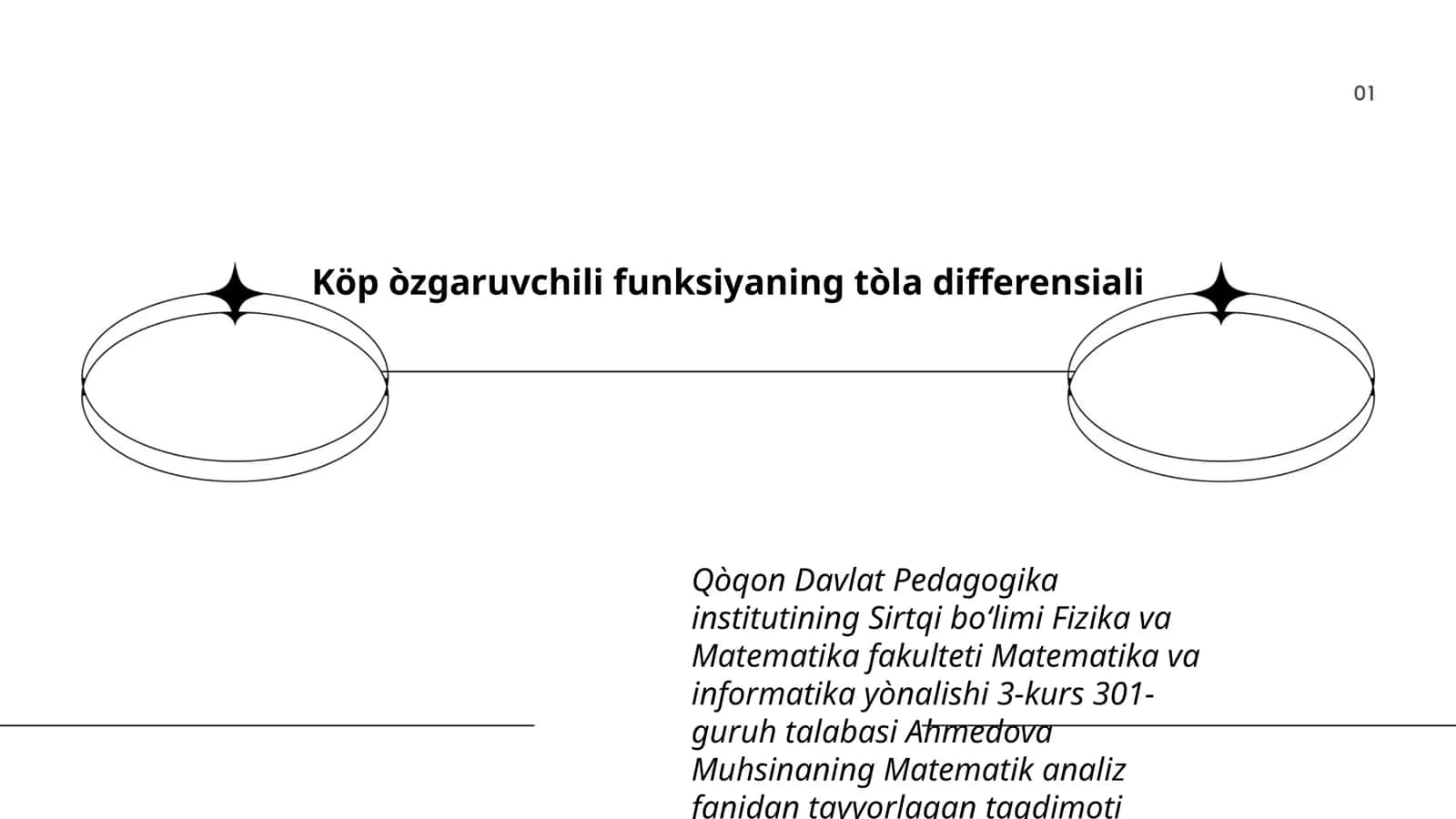 Köp òzgaruvchili funksiyaning tòla differensiali 1