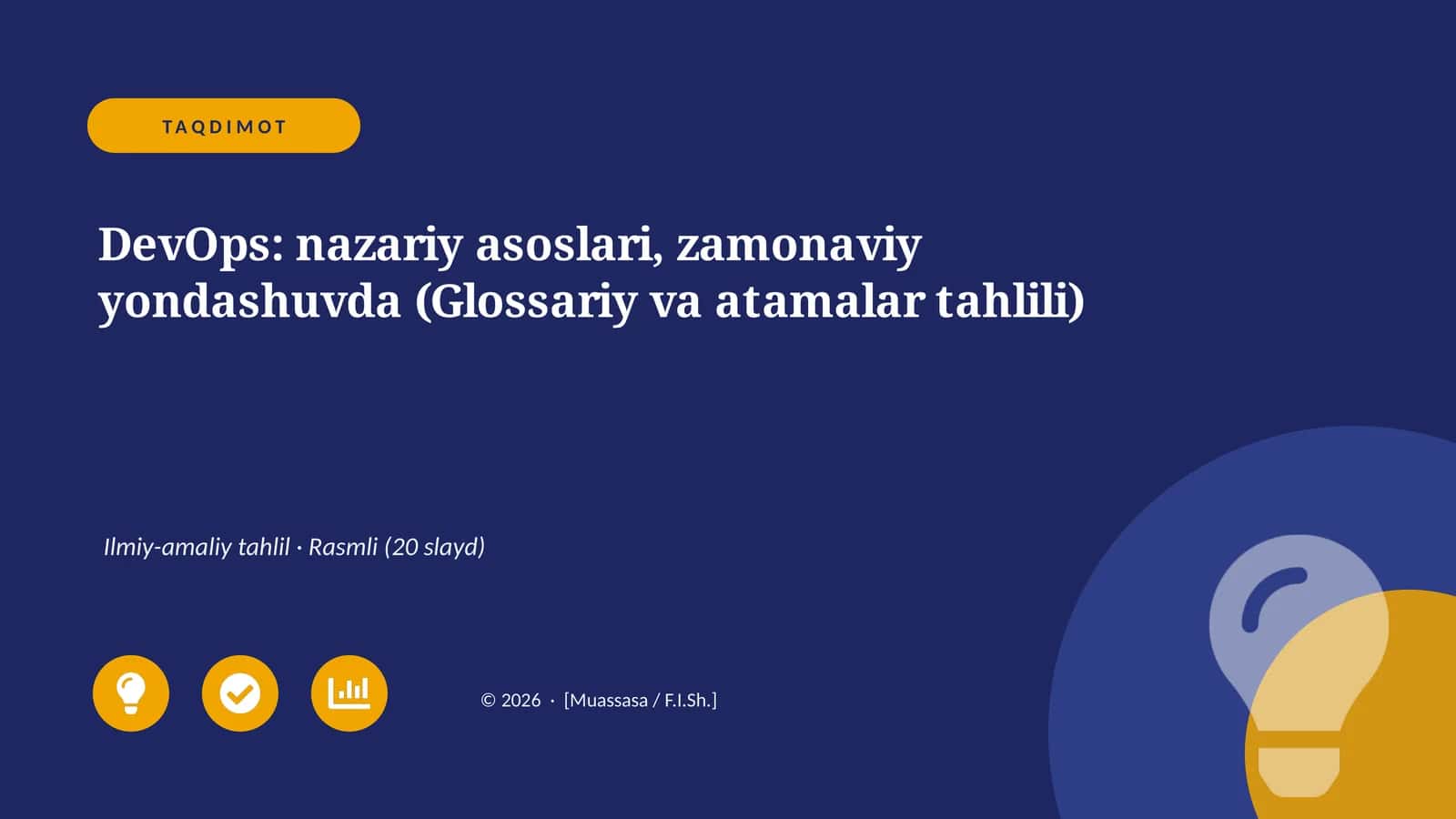DevOps: nazariy asoslari, zamonaviy yondashuvda (Glossariy va atamalar tahlili) 1