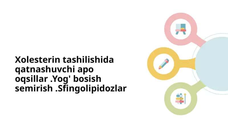 Xolesterin tashilishida qatnashuvchi apo oqsillar .Yog' bosish semirish .Sfingolipidozlar 1