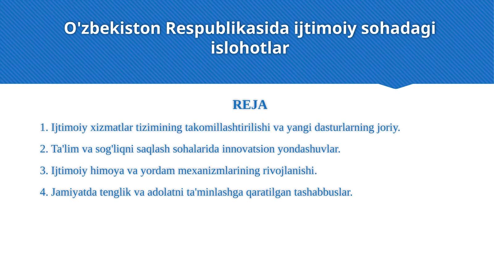 O'zbekiston Respublikasida ijtimoiy sohadagi islohotlar 1