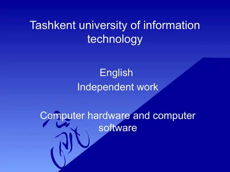 Ingliz tilida taqdimot 1
