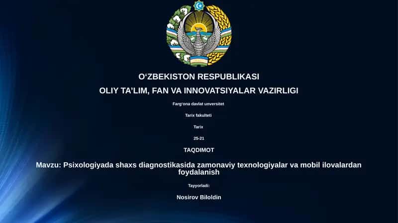 Psixologiyada shaxs diagnostikasida zamonaviy texnologiyalar va mobil ilovalardan foydalanish 1