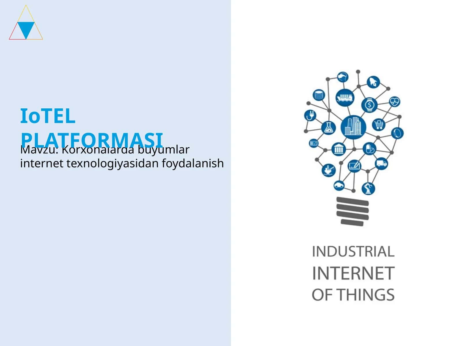 Korxonalarda buyumlar internet texnologiyasidan foydalanish 1