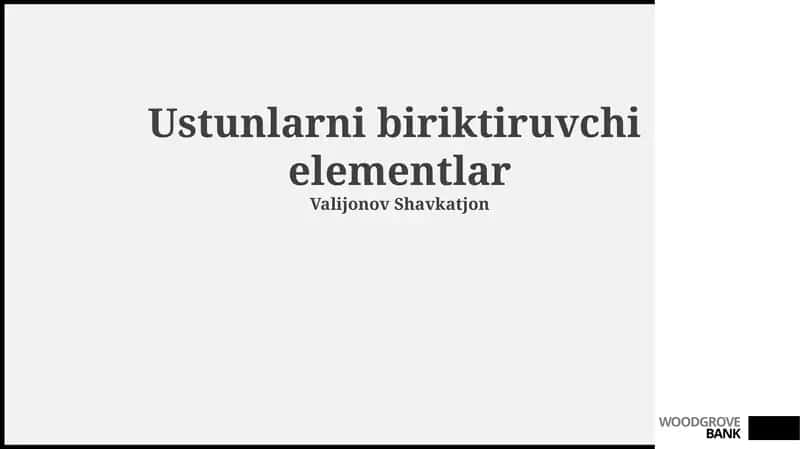 Elementlar O'rtasidagi Aloqalarni Analiz Qilish 1