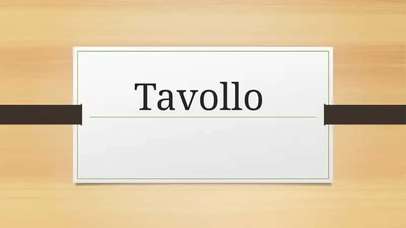 Tavollo 1