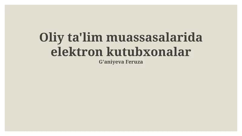 Elektron kutubxonalar 1