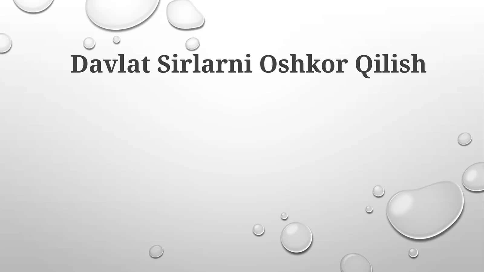 Davlat Sirlarni Oshkor Qilish 1