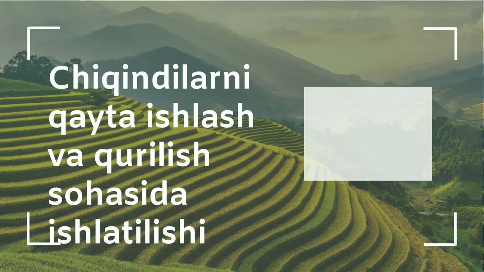 Chiqindilarni qayta ishlash va qurilish sohasida ishlatilishi 1
