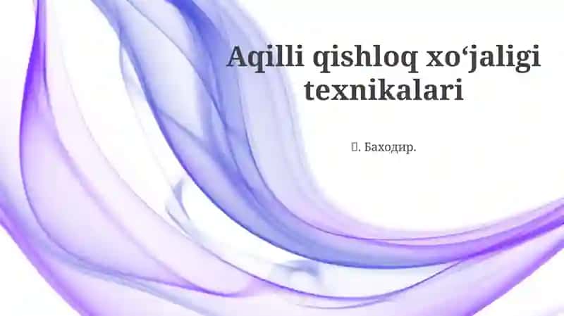 Aniq qishloq xo'jaligi texnologiyalari