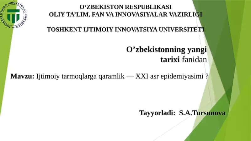 Ijtimoiy tarmoqlarga qaramlik — XXI asr epidemiyasimi 1