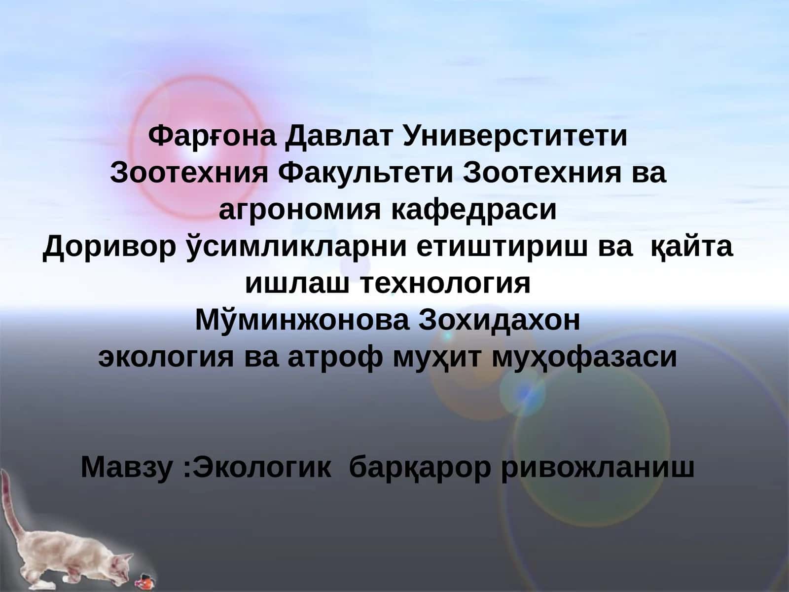 Экологик барқарор ривожланиш 1