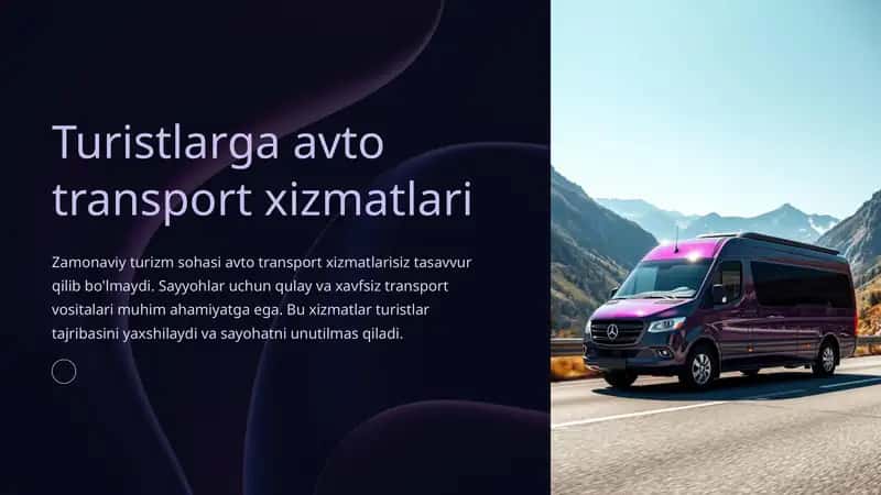 Turistlarga avto transport xizmatlari 1