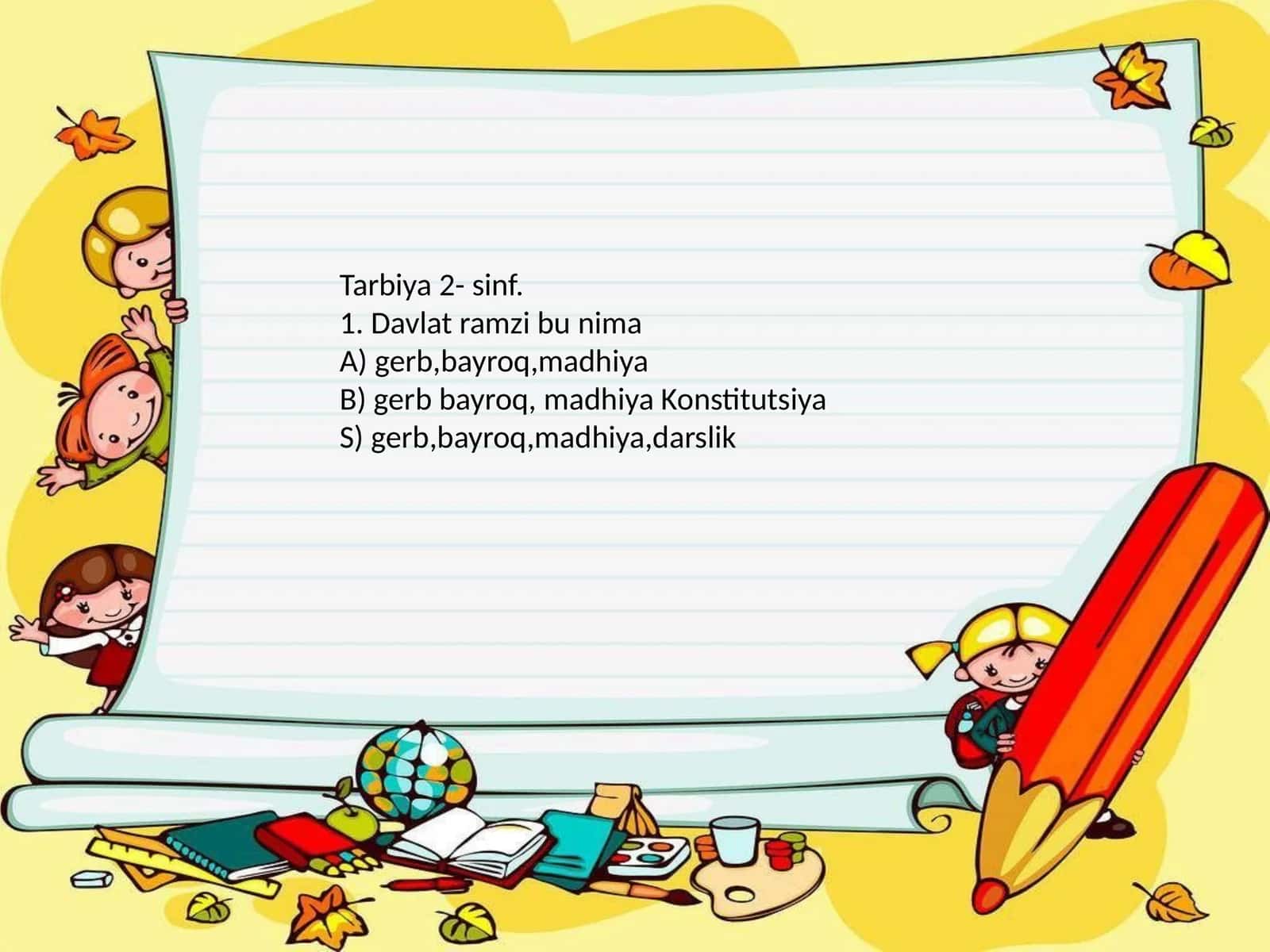 Tarbiya 2- sinf 1