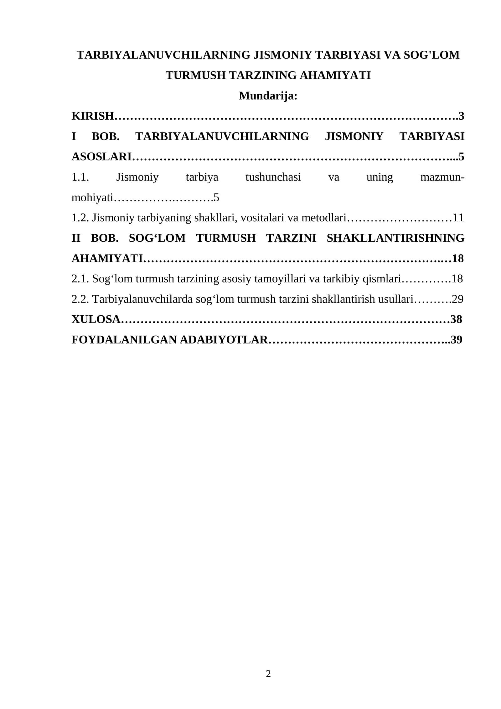 TARBIYALANUVCHILARNING JISMONIY TARBIYASI VA SOG'LOM TURMUSH TARZINING AHAMIYATI 1