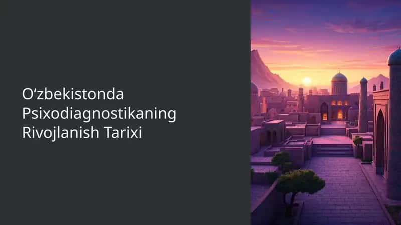 Oʻzbekistonda Psixodiagnostikaning Rivojlanish Tarixi 1