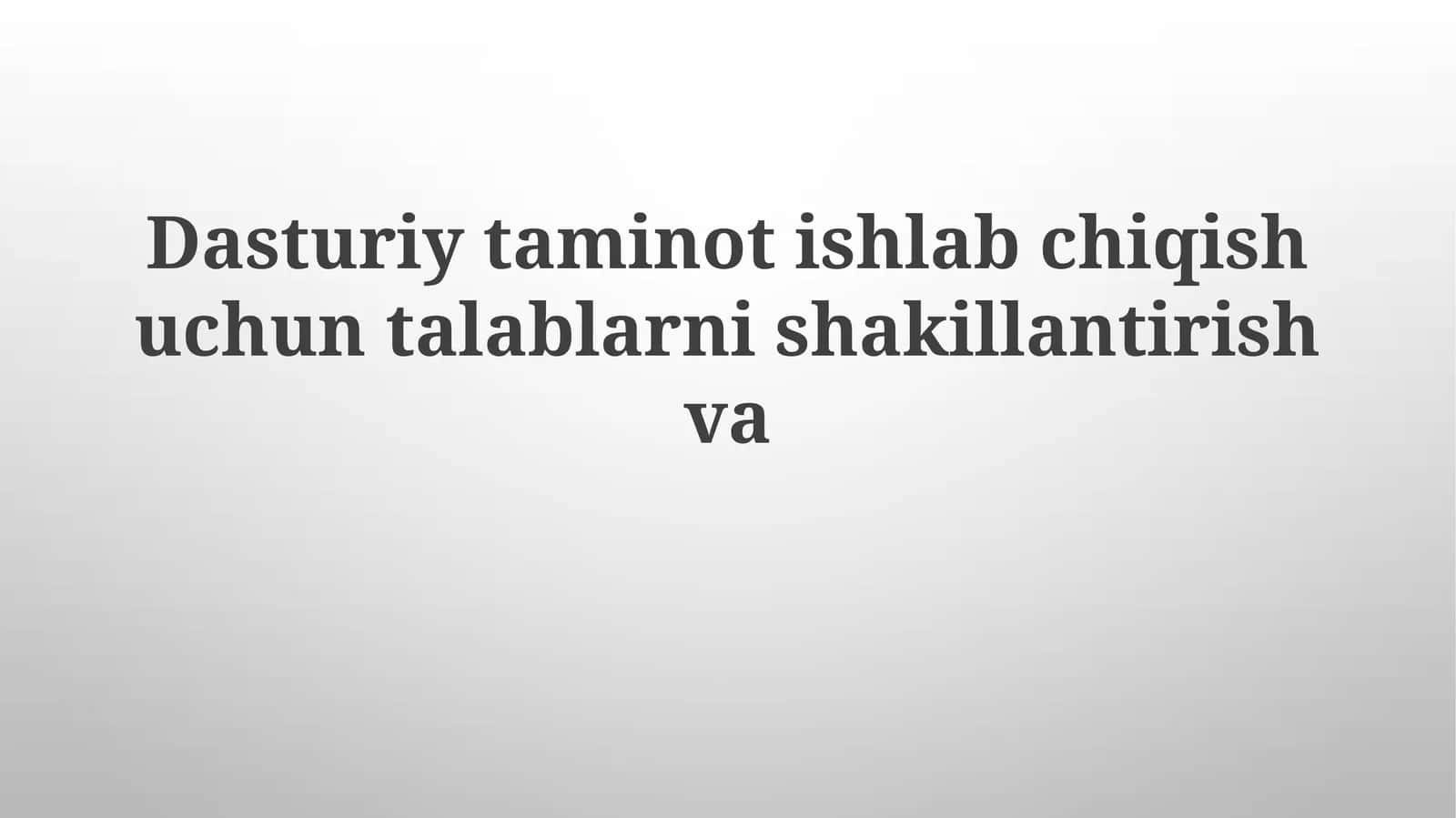 Talablarni tahlil qilish usullari 1
