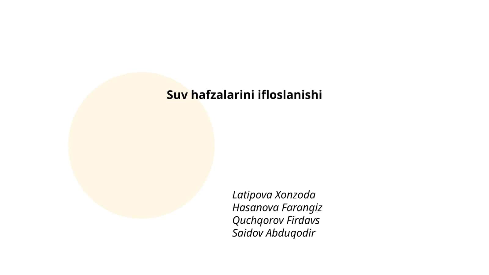 Sanoat chiqindilari va suv havzalarining ifloslanishi 1