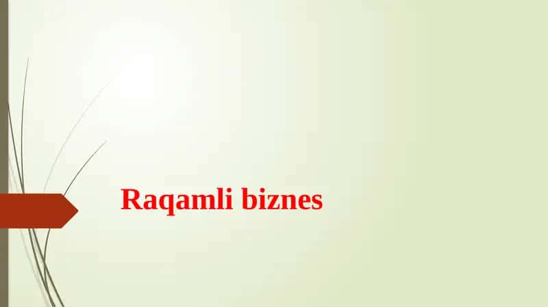 Raqamli biznes 1