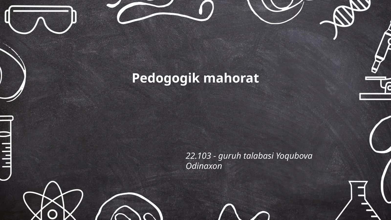 Pedagogik texnologiyalarni qo'llash 1