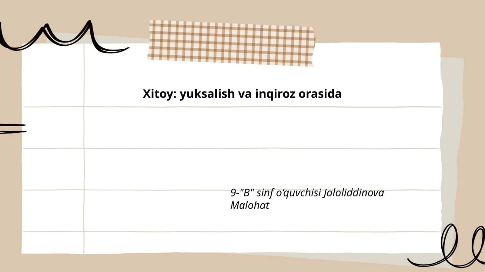 Xitoyning tarixiy rivojlanishi 1