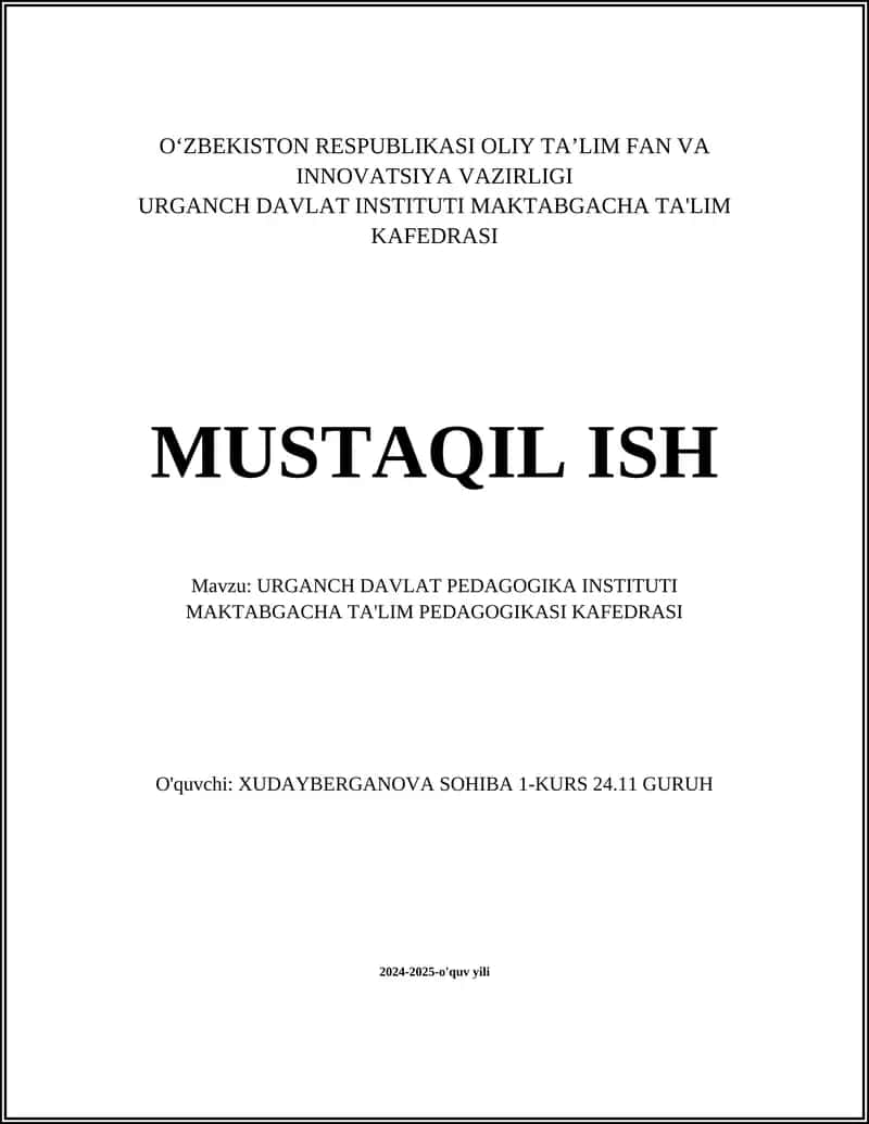Maktabgacha Ta'limda O'yin Metodlari 1