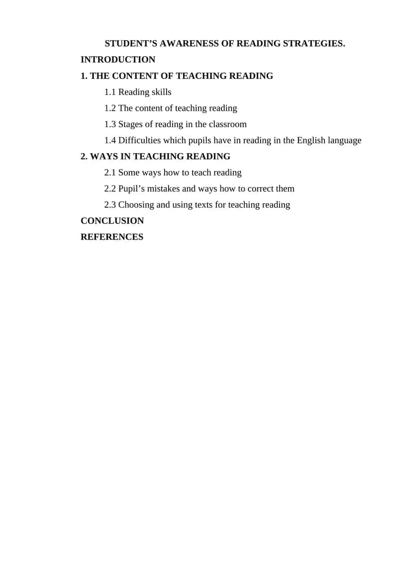 STUDENT’S AWARENESS OF READING STRATEGIES 1