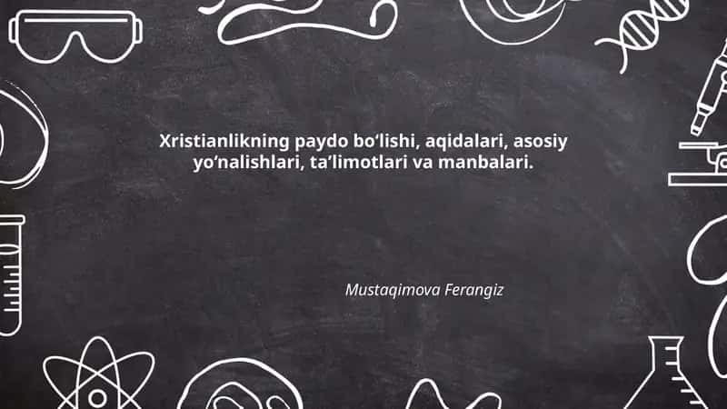 Xristianlikning paydo bo‘lishi 1