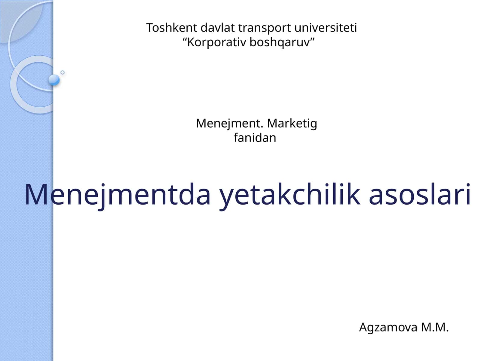 Menejmentda yetakchilik asoslari 1